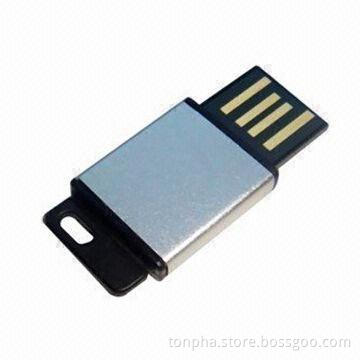 Smallest USB 2.0 Flash Drive with 1/2/4/8/16/32GB Capacity and Engraved or Printed Logos